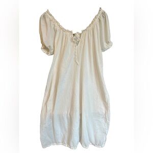 Zara White Babydoll Dress Small